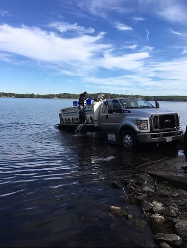 Mobile Minnow truck at lakeside